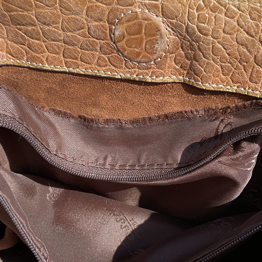Fossil Elegant Brown Suede Shoulder Bag - Picture 9 of 9